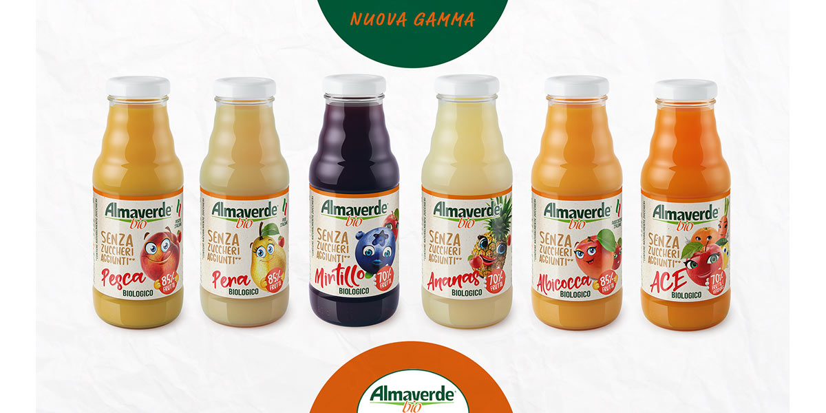 Almaverde Bio, nuova linea di bevande alla frutta senza zuccheri aggiunti